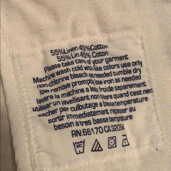 ANTHROPOLOGIE Hei Hei White cotton ruffle blazer - Picture 6 of 8